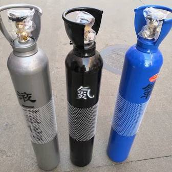 15 Liters CO_2 Cylinder Nitrogen Cylinder Oxygen Cylinder